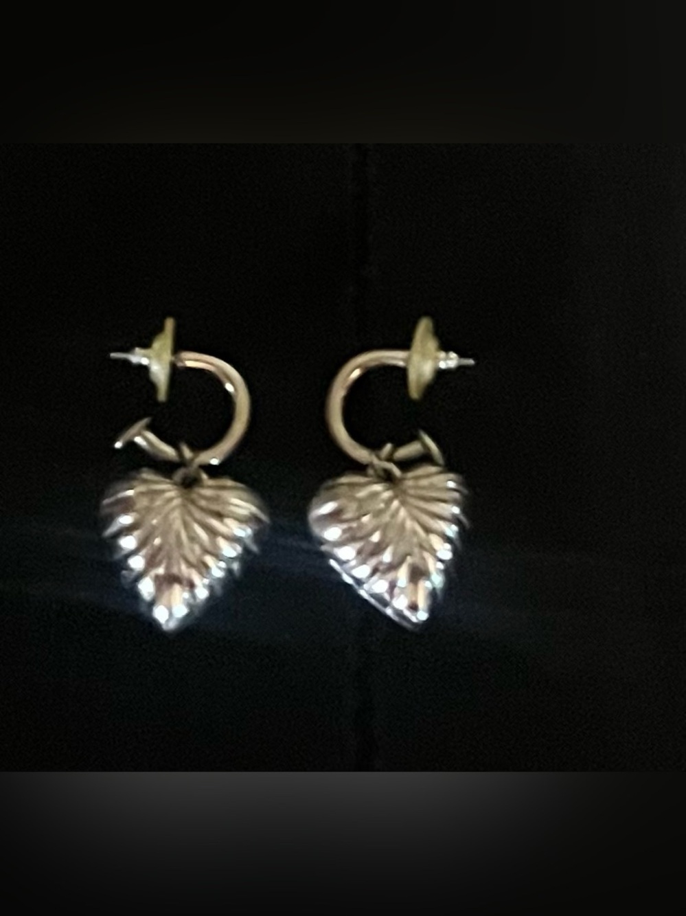 Ladies 2โ Drop Heart Fashion Heart Earrings - Picture 3 of 7